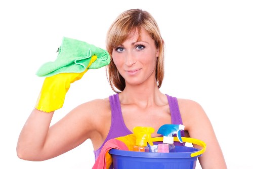 Carpet cleaning equipment prepared for a service appointment