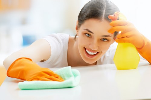 Carpet cleaning specialist finishing a thorough deep clean in Alperton